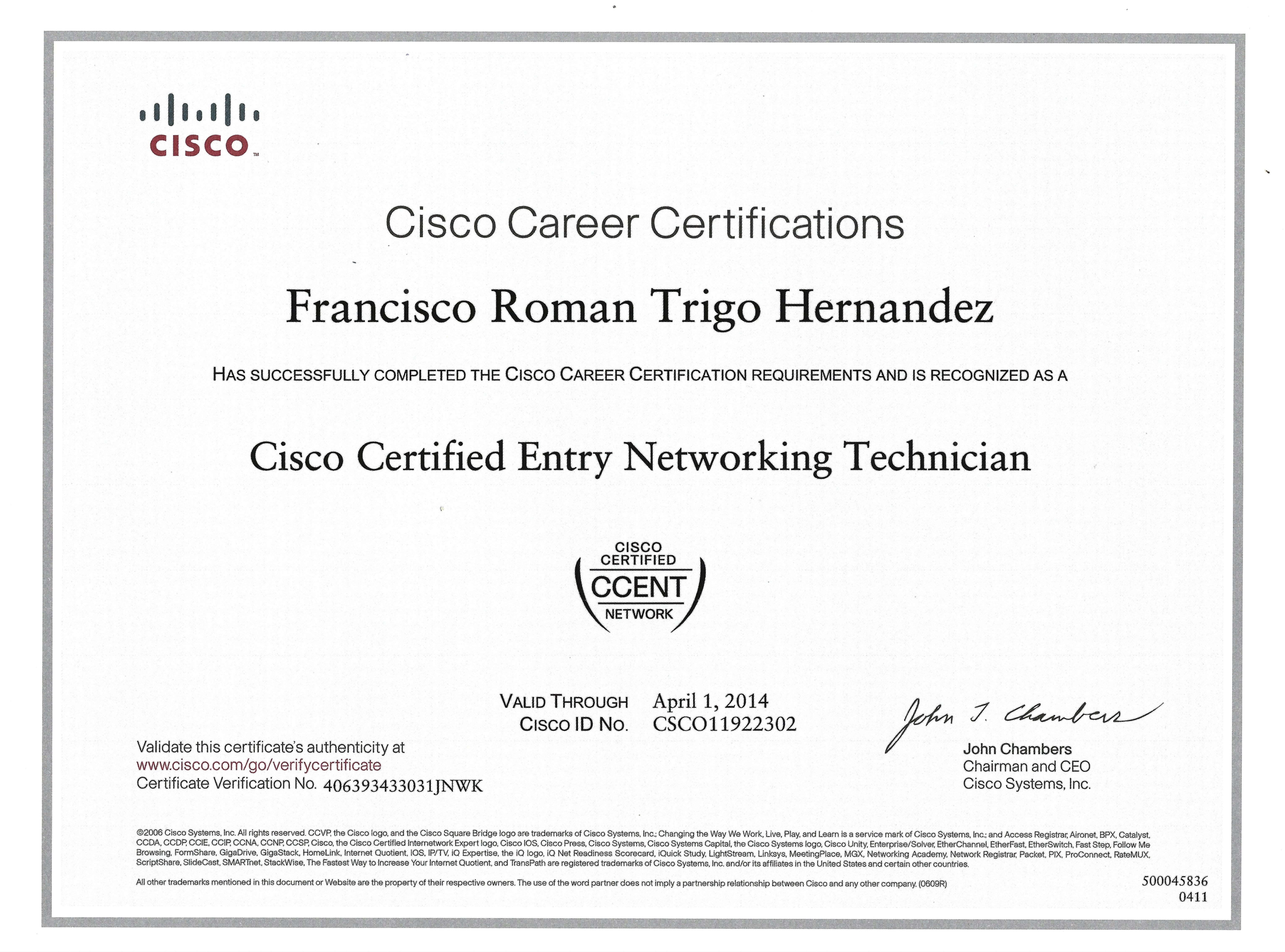 CISCO CCENT Certification